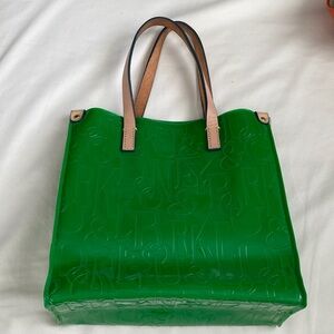 DOONEY & BOURKE Signature DB Clear PVC Lunch Tote Handbag green Small Bag